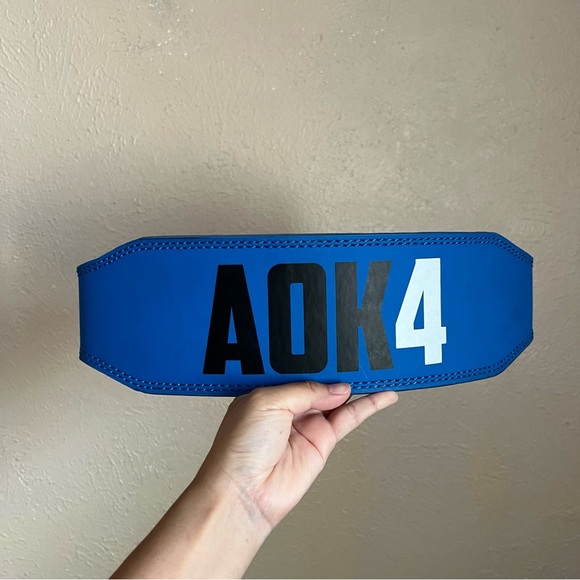 Unbroken Designs AOK4 Power Belt Weight Lifting Back Support in Blue Medium - Picture 1 of 6